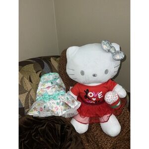 Hello Kitty Build a Bear 25th Anniversary Plush with Extra Outfit Sound